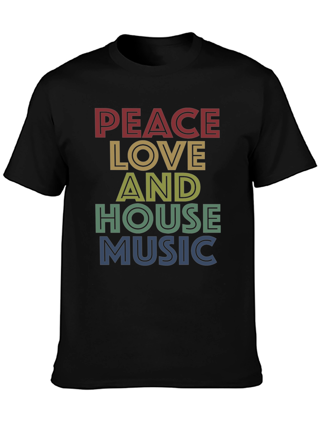 Peace Love House Music Graphic Tee