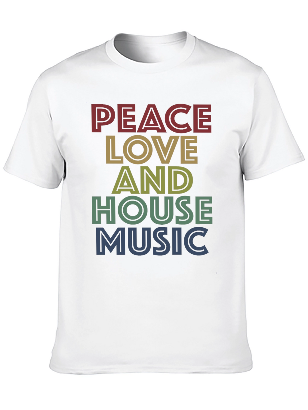 Peace Love House Music Graphic Tee