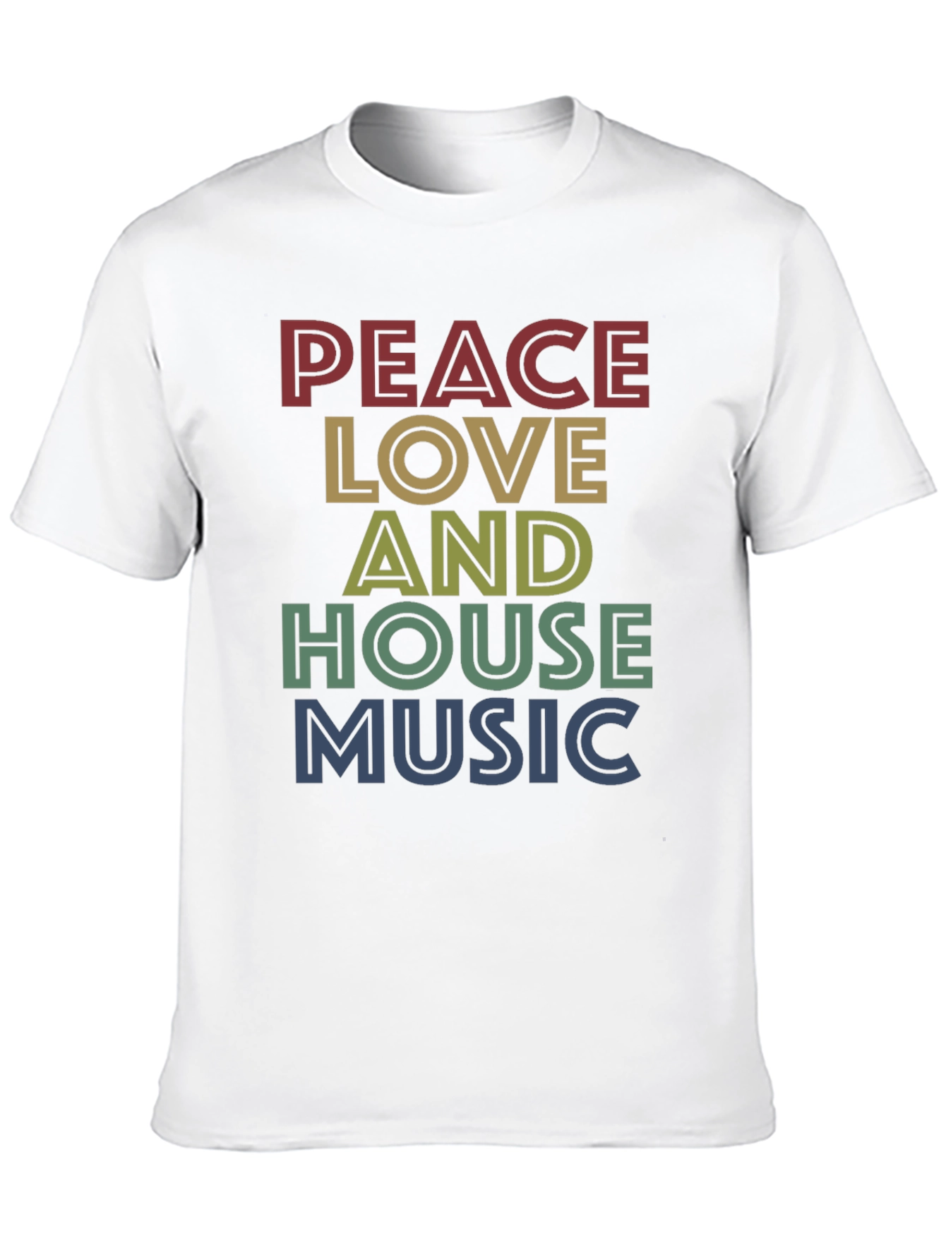 Peace Love House Music Graphic Tee
