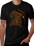 Fear the Stick Hockey Graphic Tee - Black