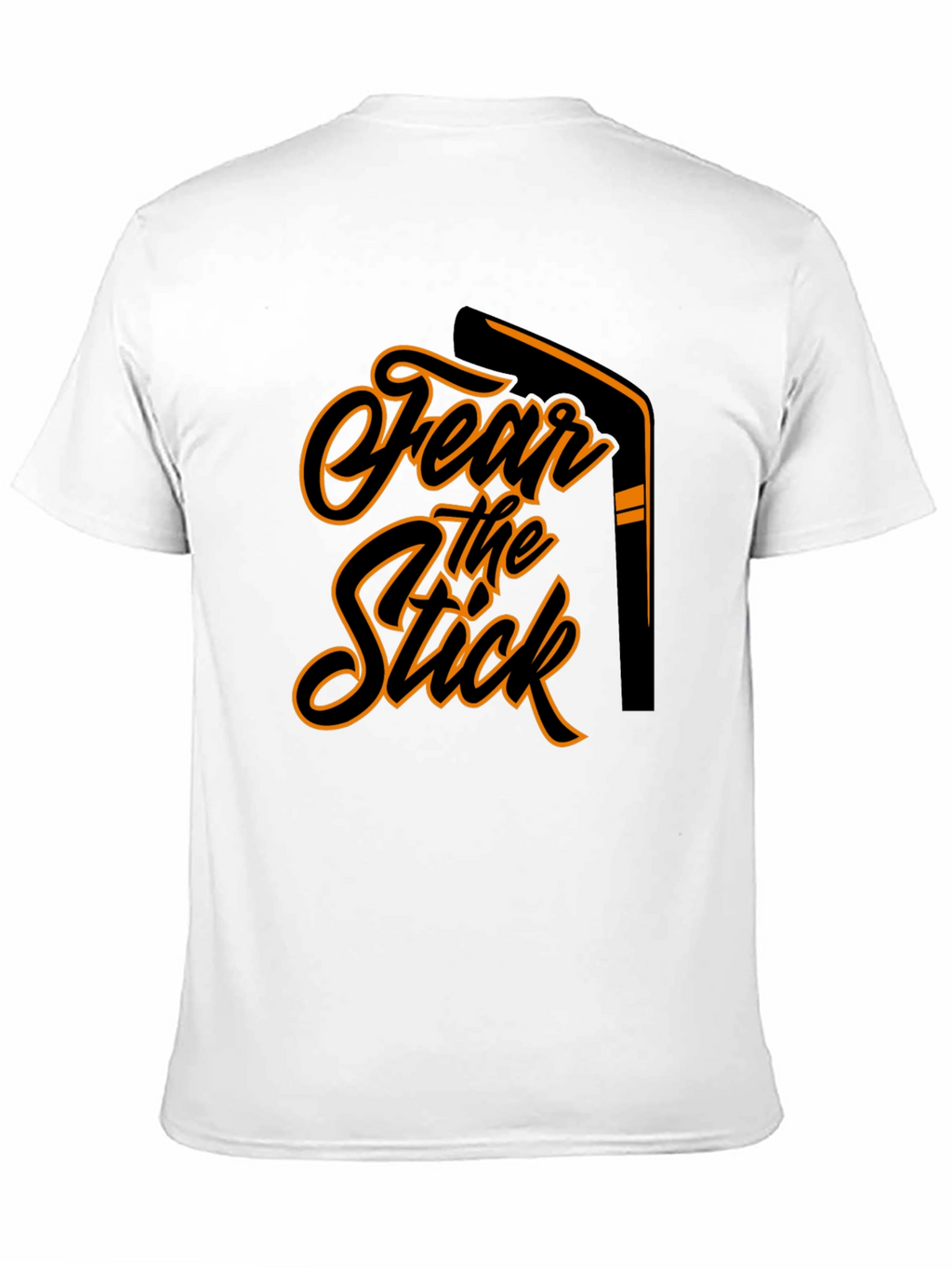 Fear the Stick Hockey Graphic Tee - Black