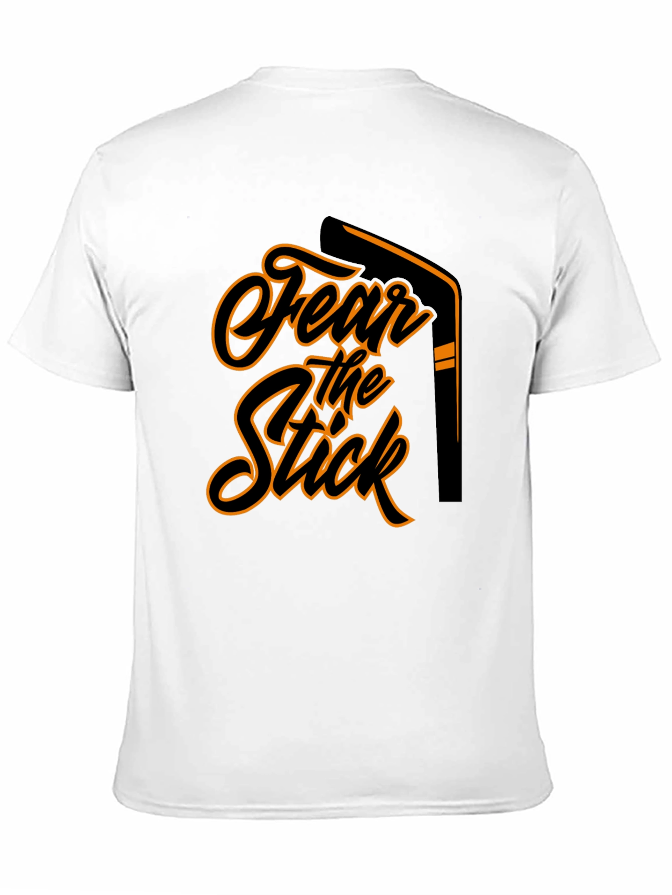 Fear the Stick Hockey Graphic Tee - Black