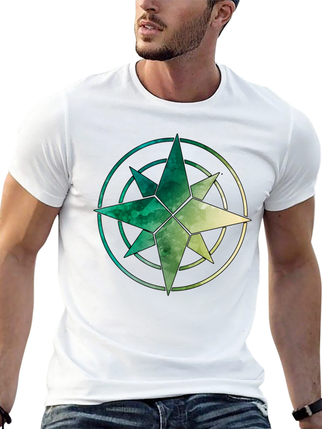 Watercolor Compass Graphic Tee