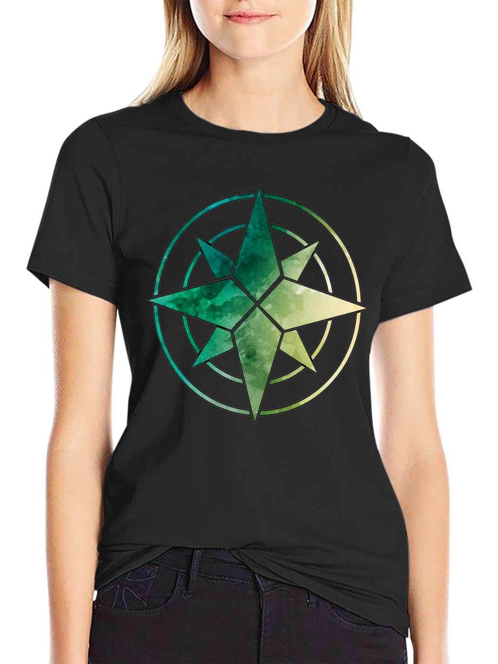 Watercolor Compass Graphic Tee