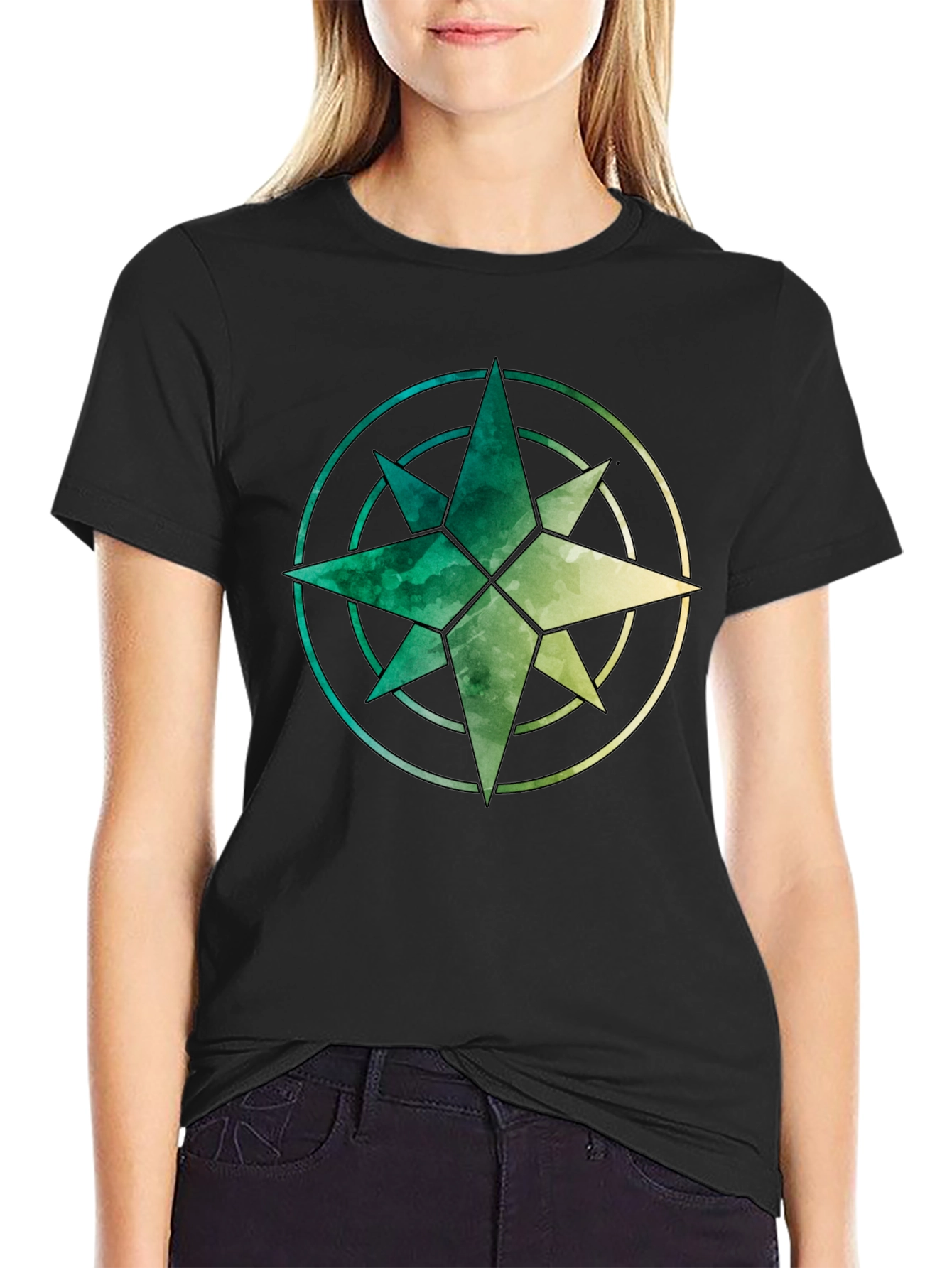 Watercolor Compass Graphic Tee