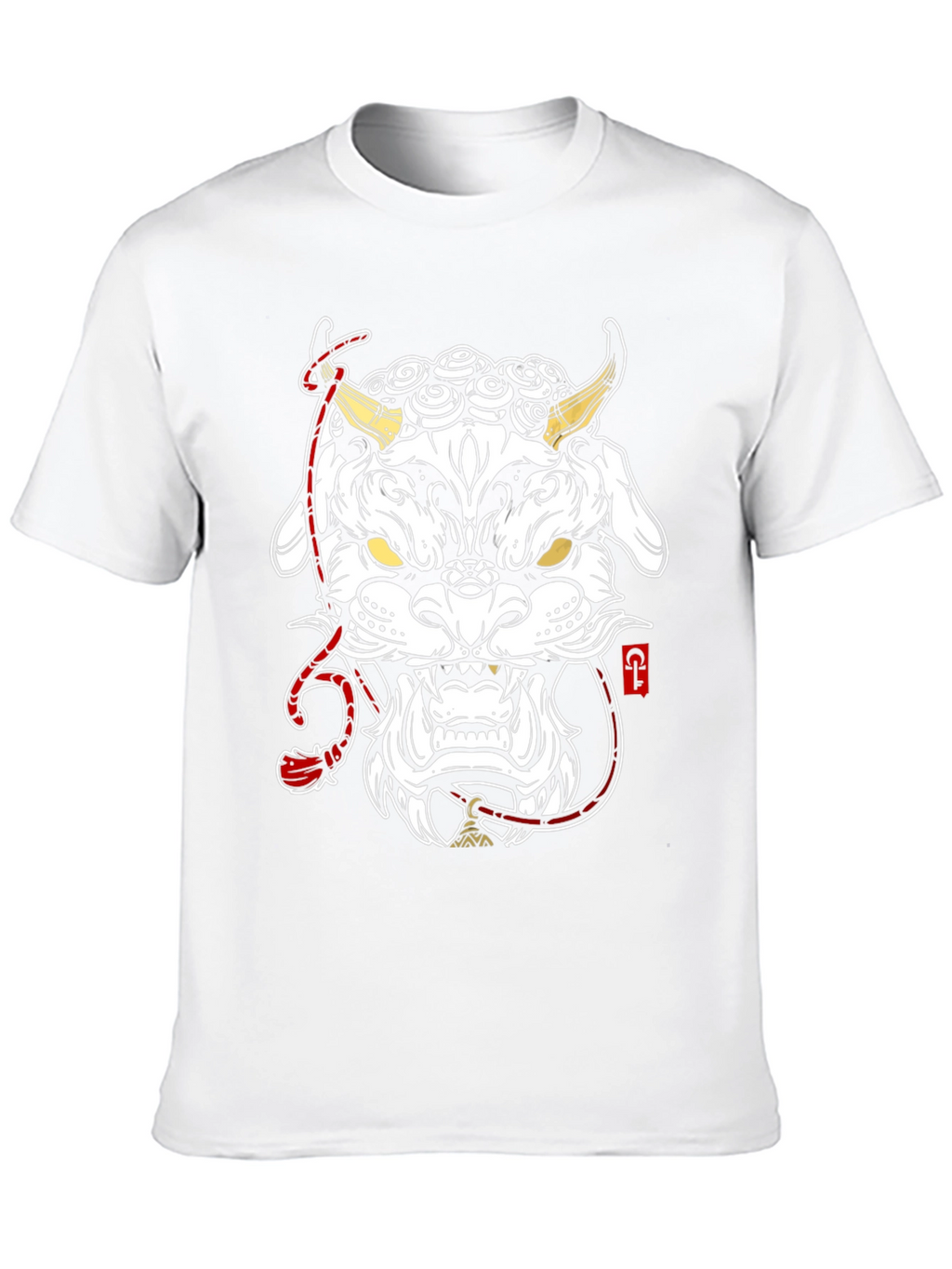 Black T-Shirt with Foo Dog Graphic