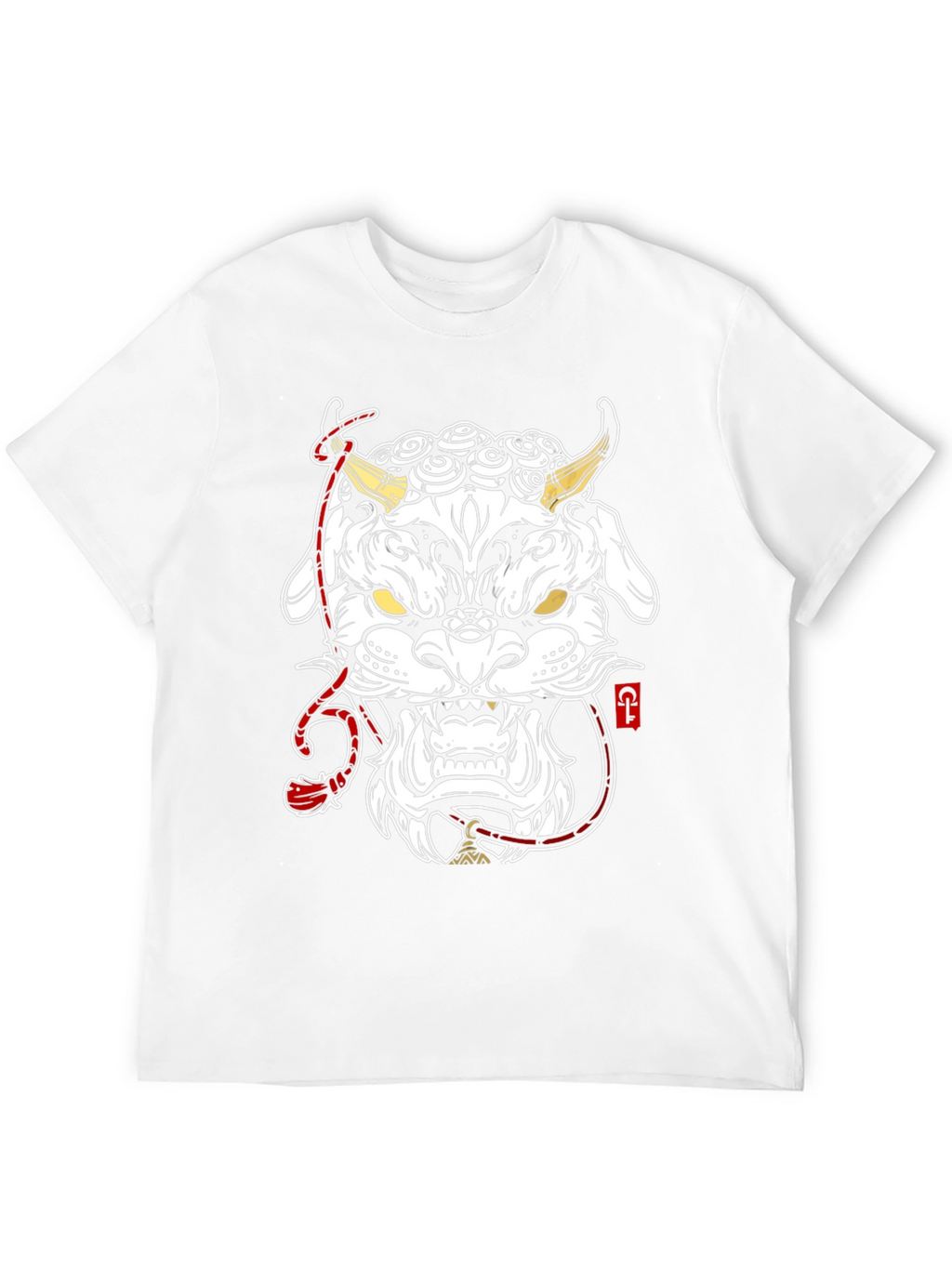 Black T-Shirt with Foo Dog Graphic