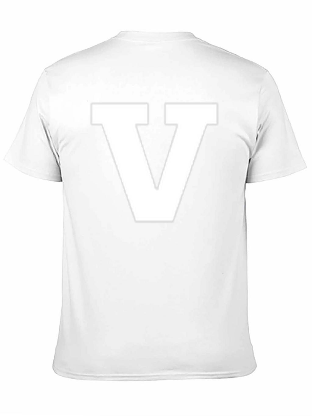 Bold Letter V Graphic Tee - Classic Black