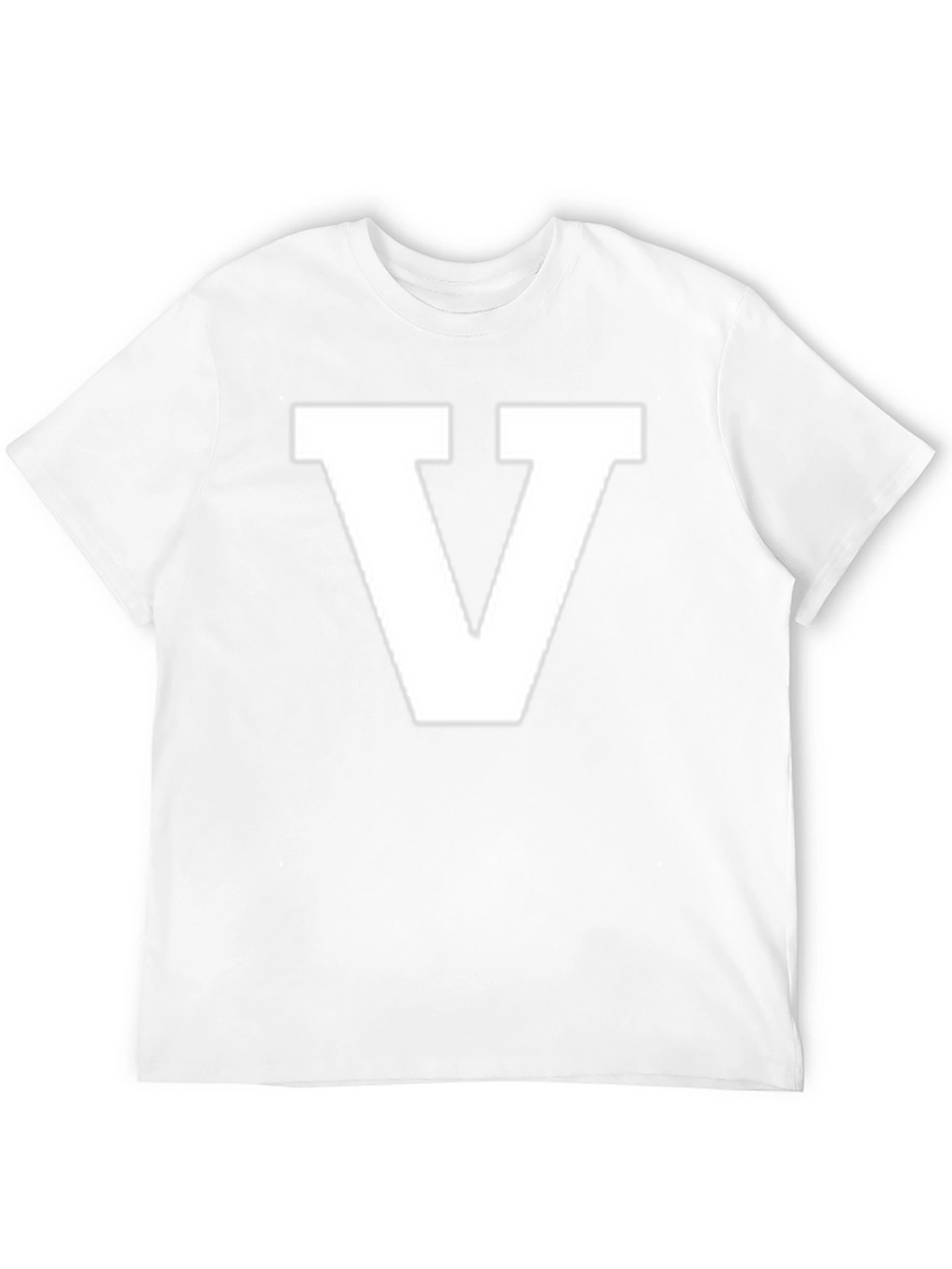Bold Letter V Graphic Tee - Classic Black