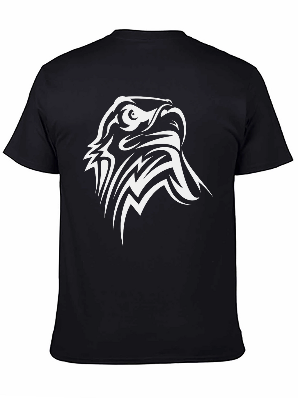 Eagle Graphic Black T-Shirt - Bold Tribal Design
