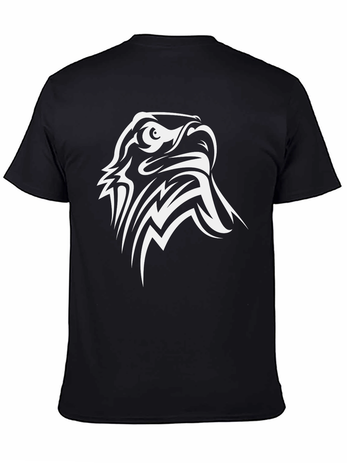 Eagle Graphic Black T-Shirt - Bold Tribal Design
