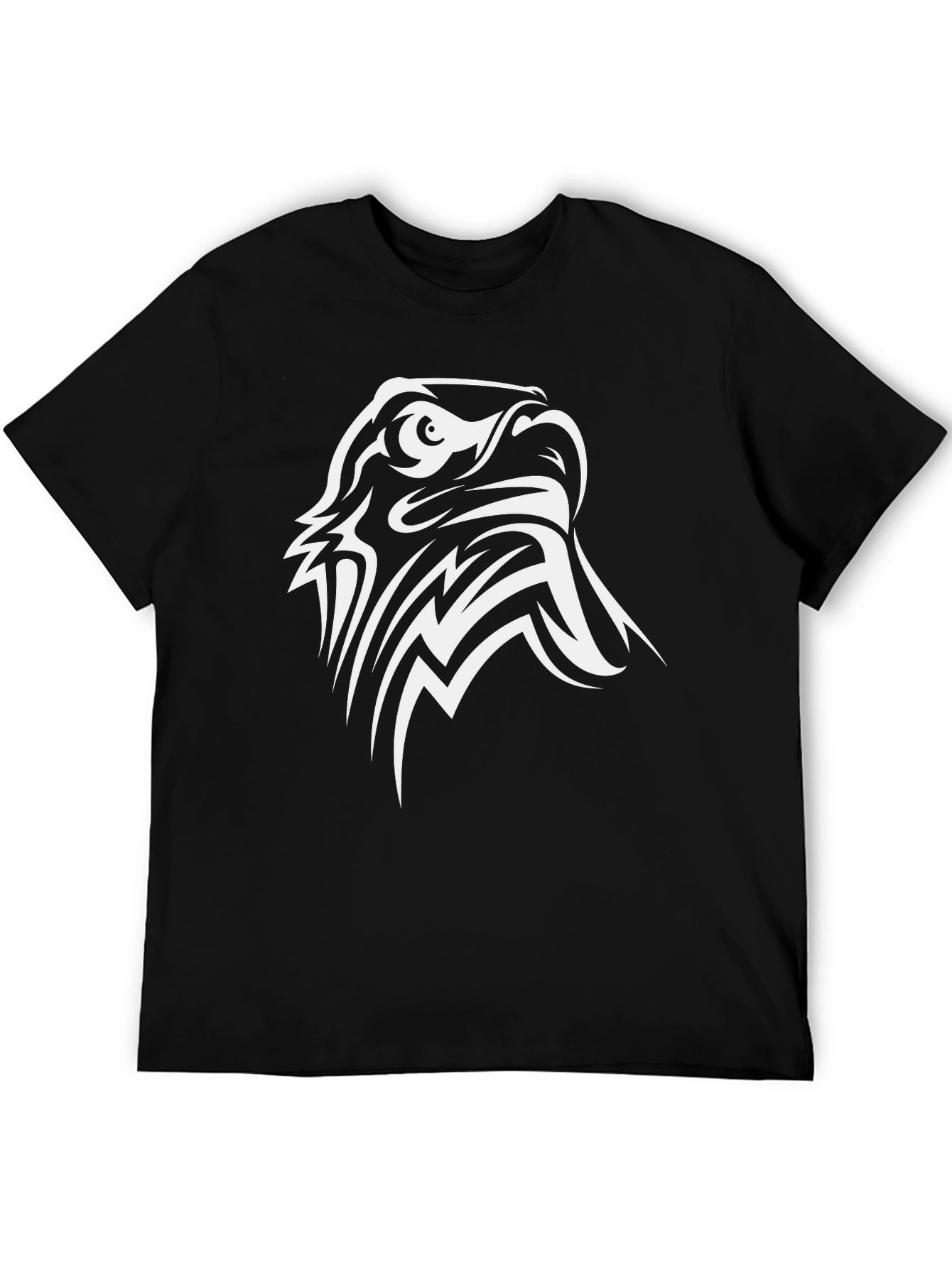 Eagle Graphic Black T-Shirt - Bold Tribal Design