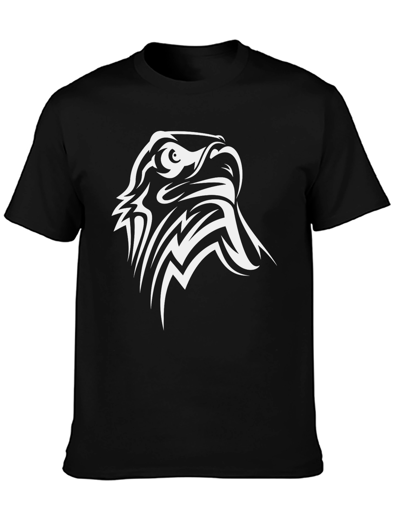 Eagle Graphic Black T-Shirt - Bold Tribal Design