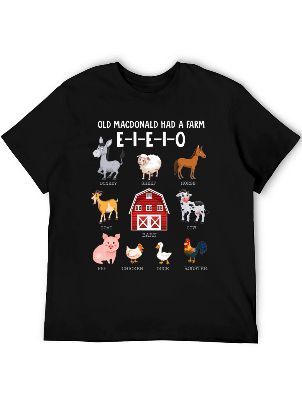 Old MacDonald Farm Animals Graphic Tee