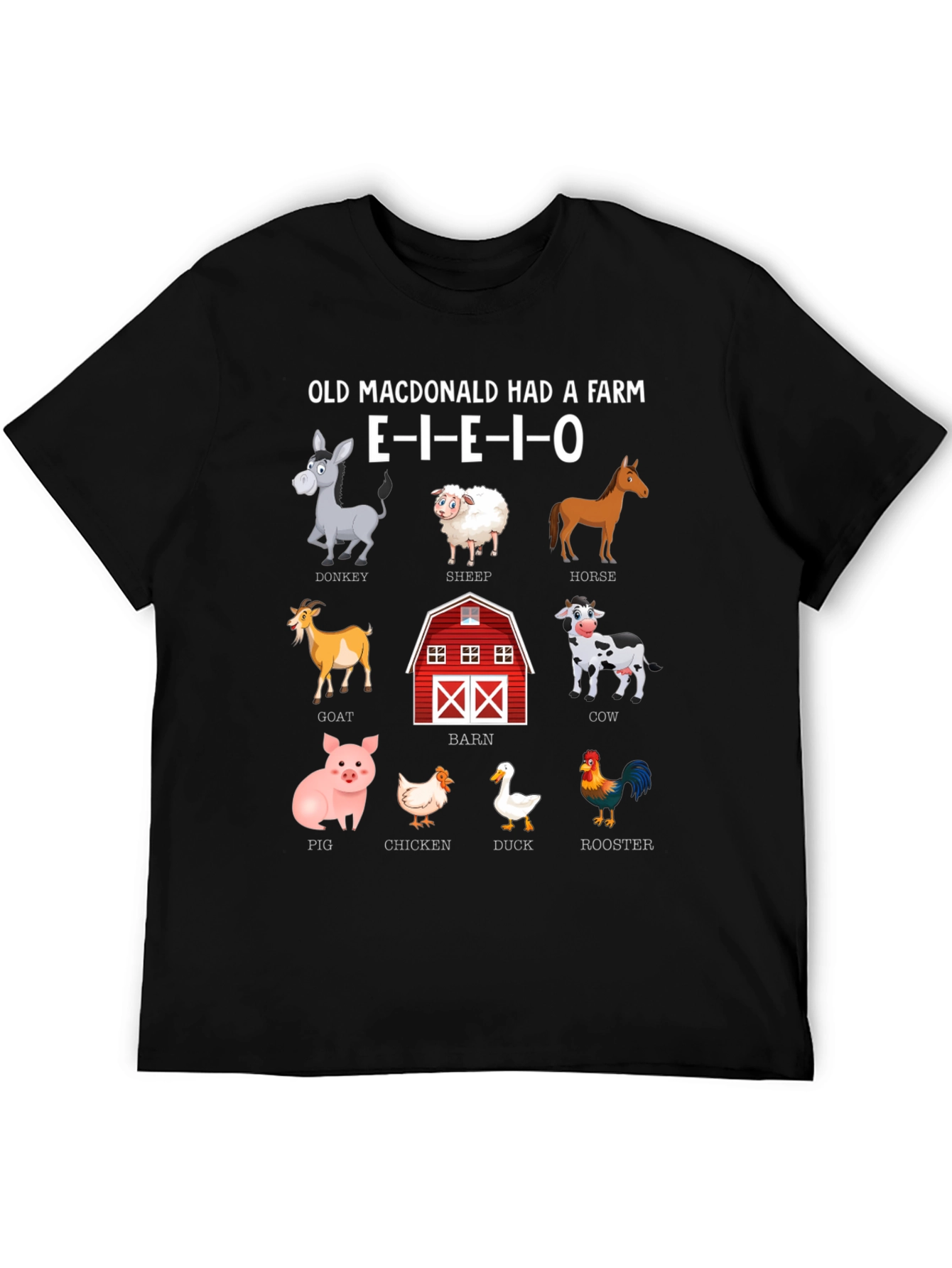 Old MacDonald Farm Animals Graphic Tee