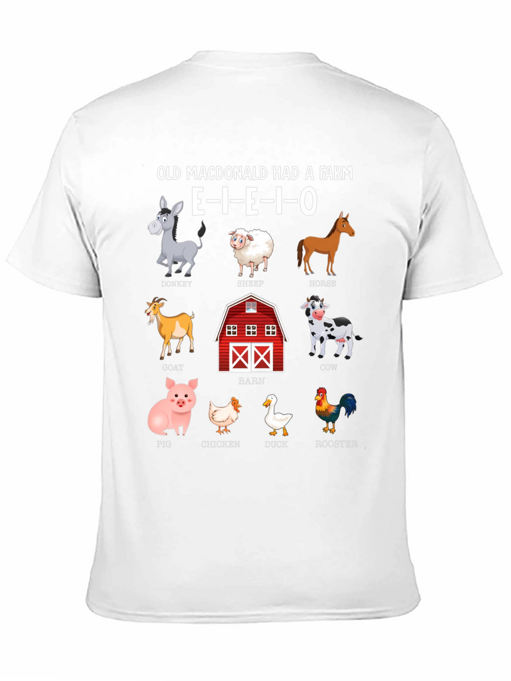Old MacDonald Farm Animals Graphic Tee