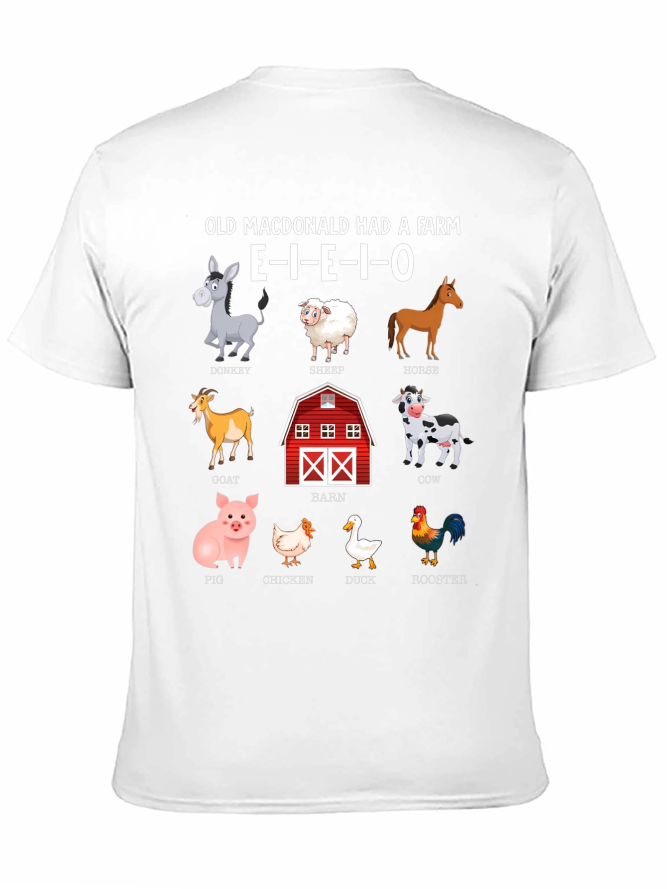 Old MacDonald Farm Animals Graphic Tee