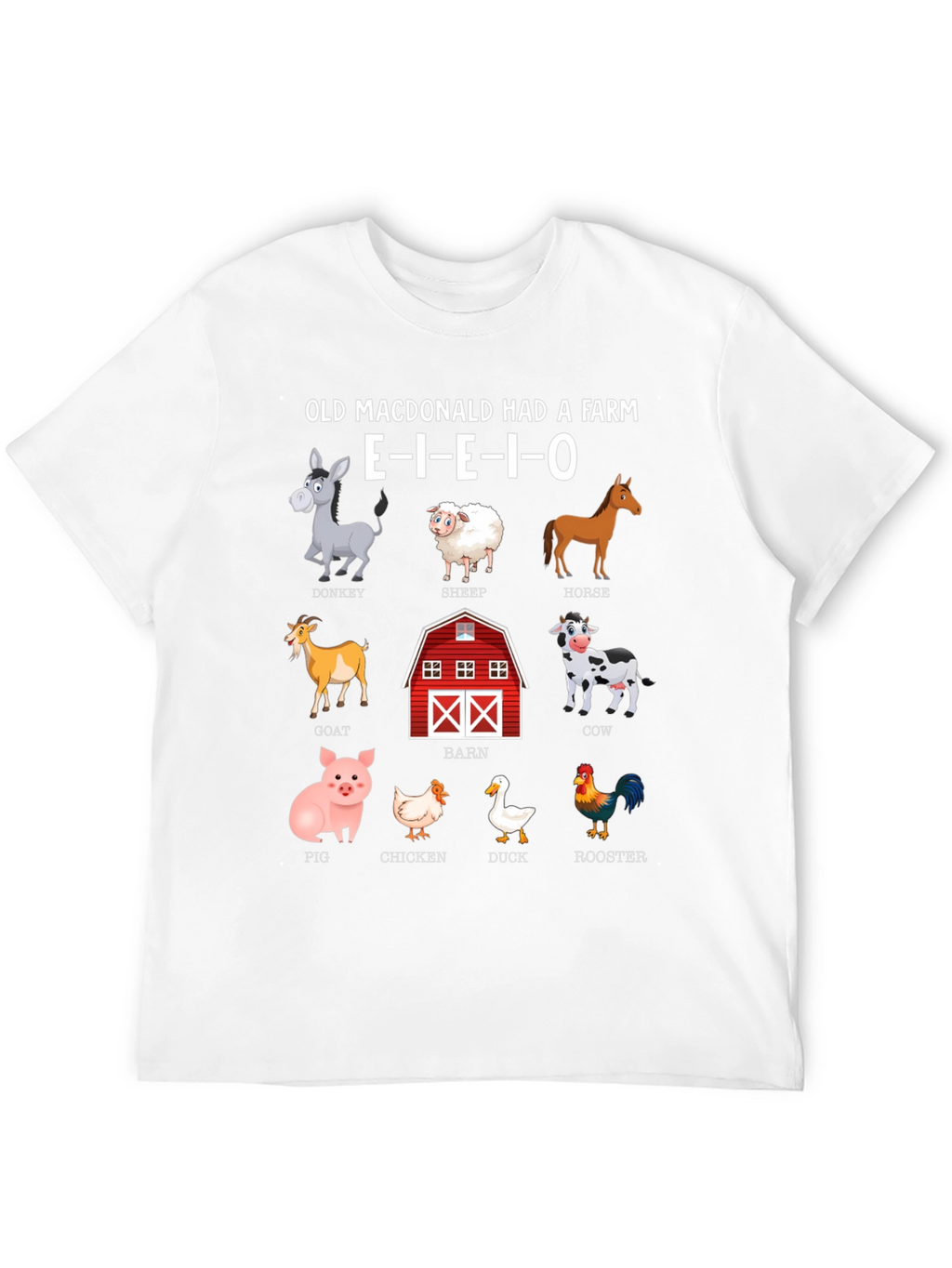 Old MacDonald Farm Animals Graphic Tee
