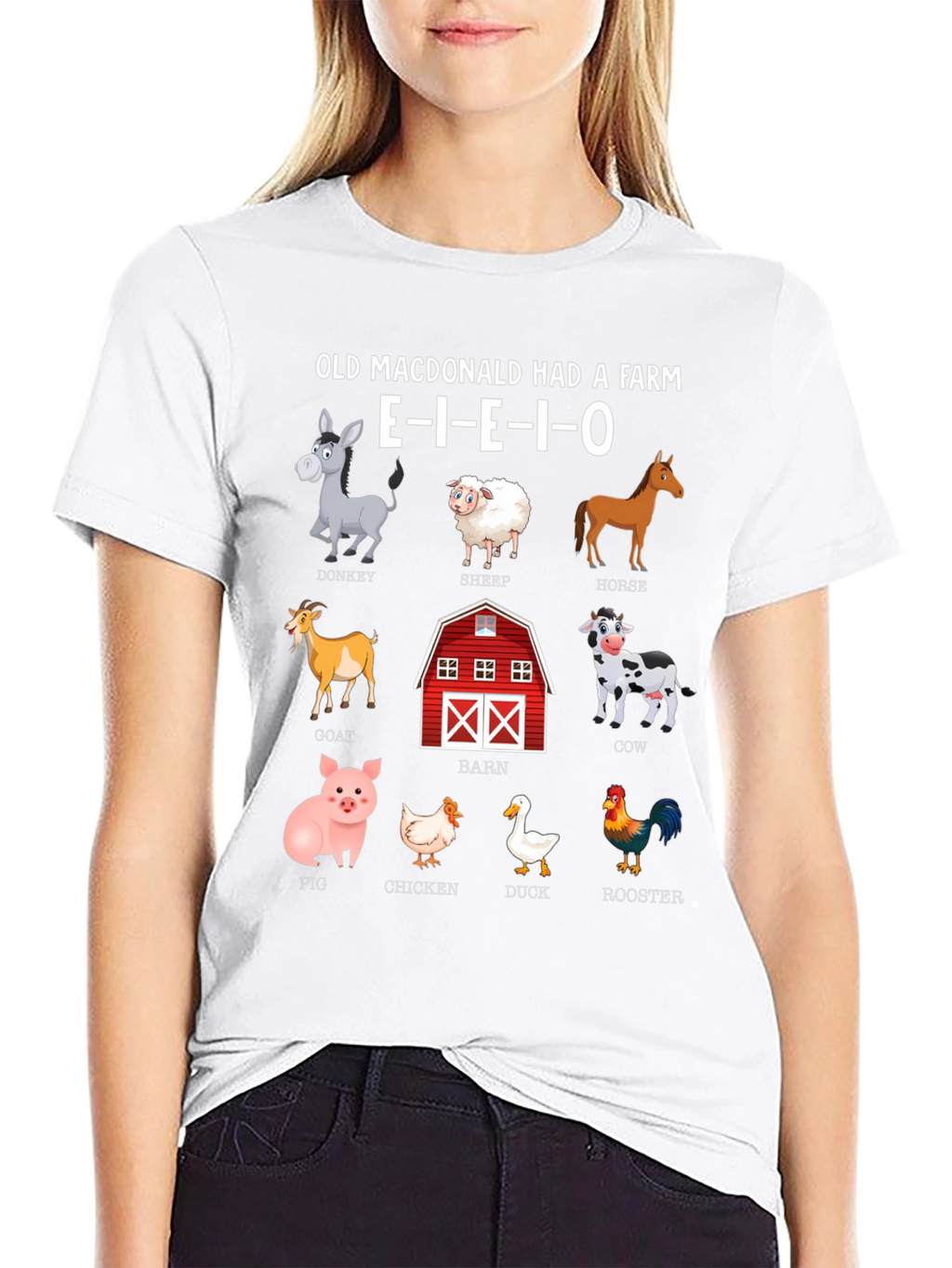 Old MacDonald Farm Animals Graphic Tee