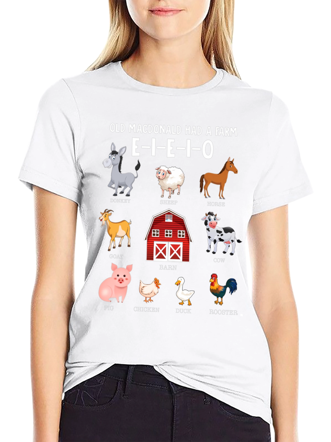 Old MacDonald Farm Animals Graphic Tee