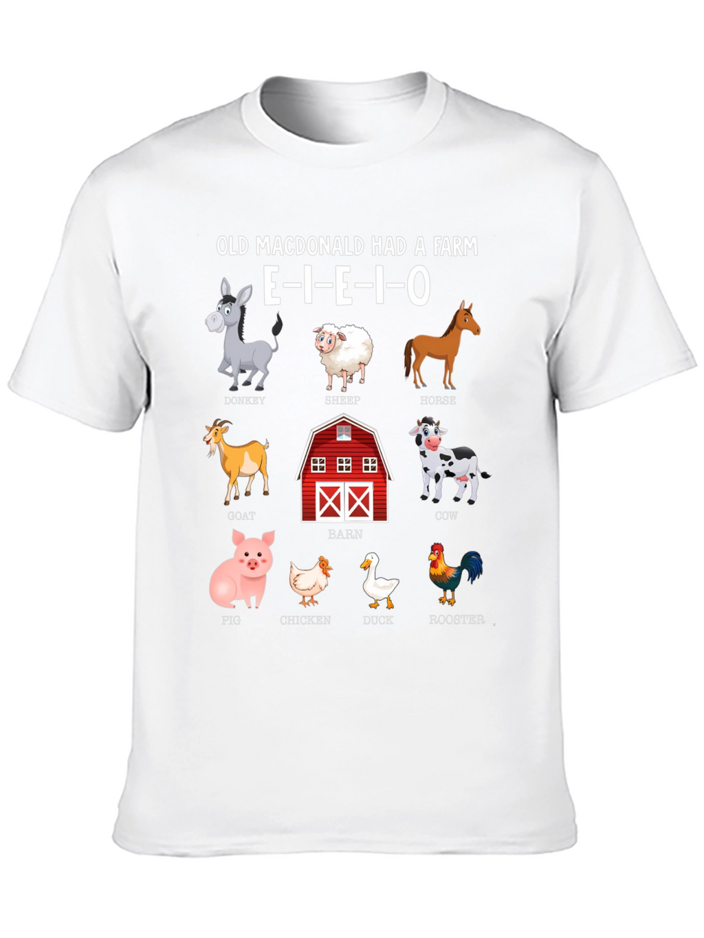 Old MacDonald Farm Animals Graphic Tee