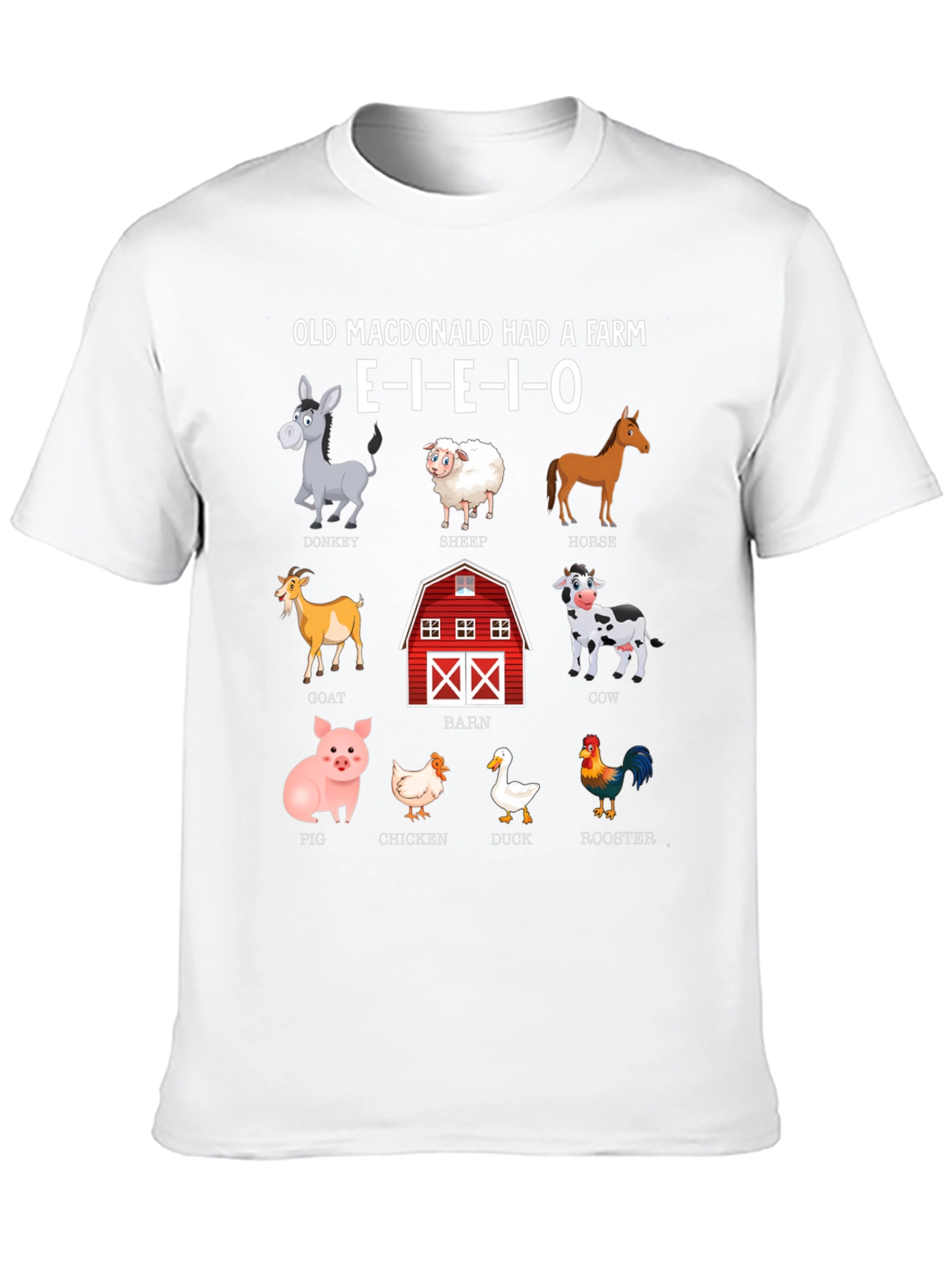 Old MacDonald Farm Animals Graphic Tee