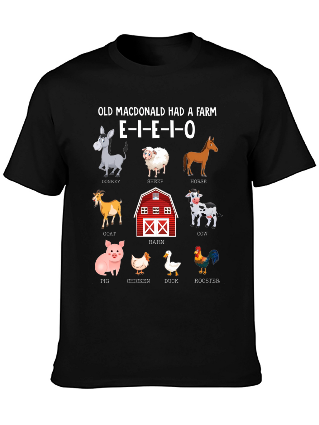 Old MacDonald Farm Animals Graphic Tee