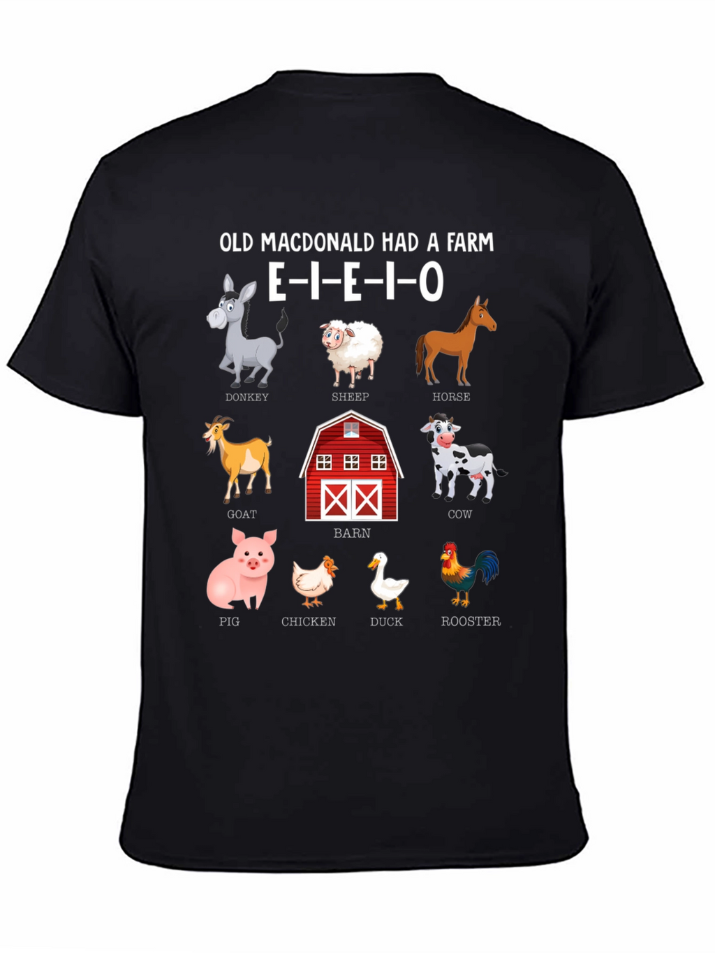 Old MacDonald Farm Animals Graphic Tee