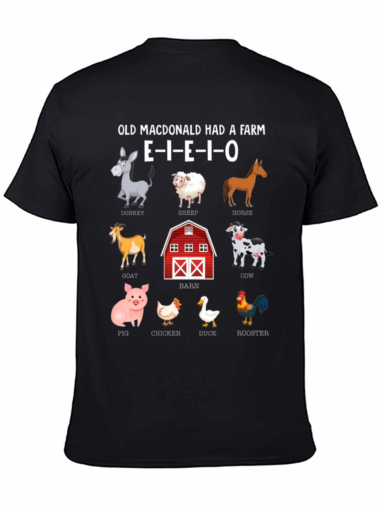Old MacDonald Farm Animals Graphic Tee