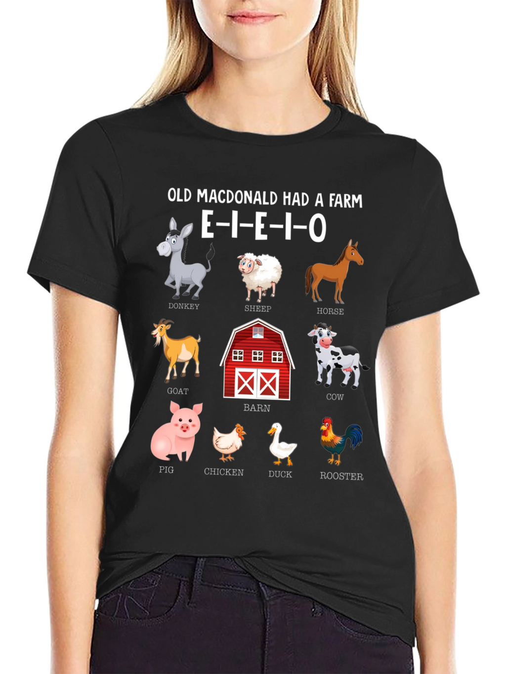 Old MacDonald Farm Animals Graphic Tee