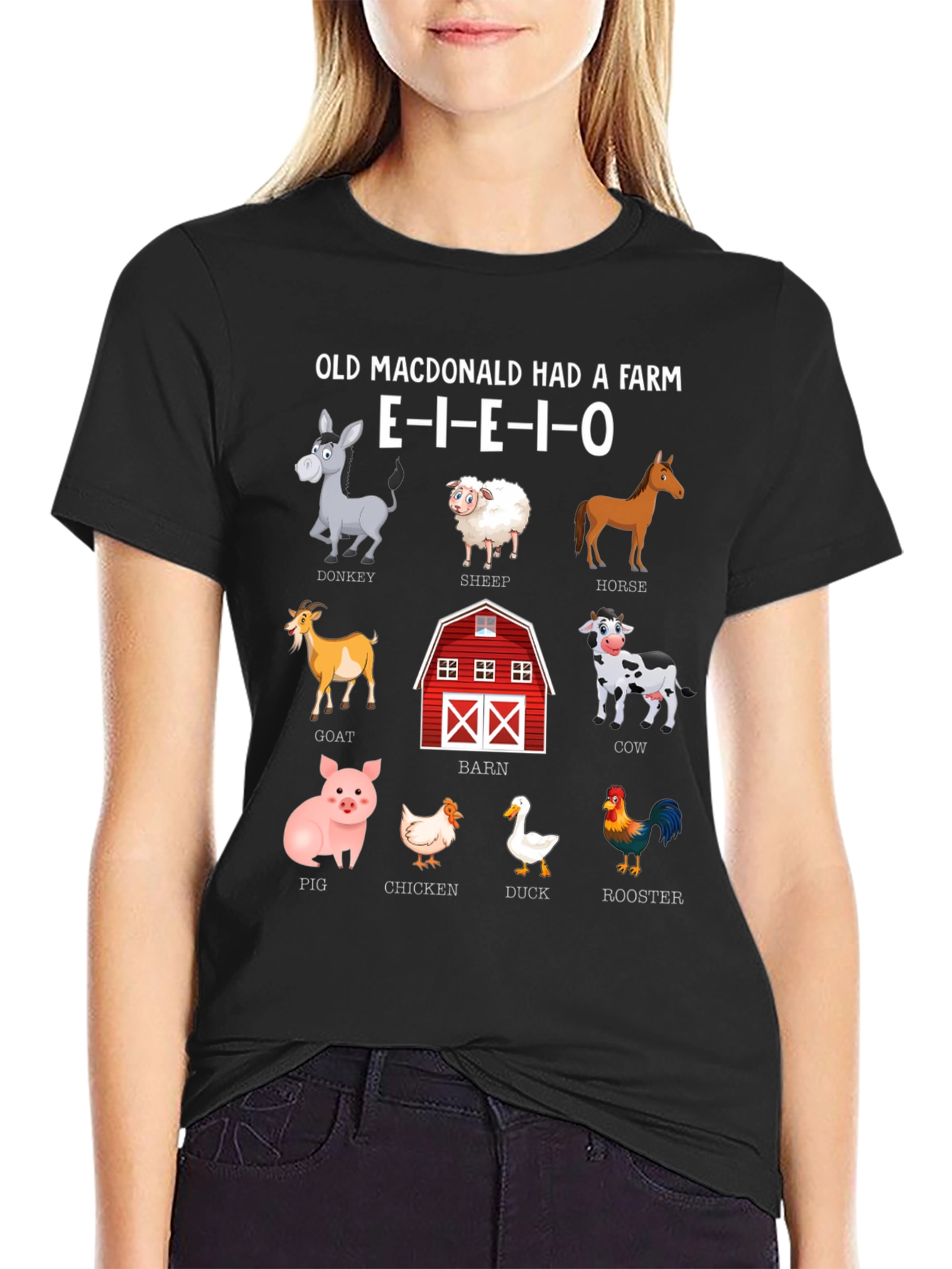 Old MacDonald Farm Animals Graphic Tee