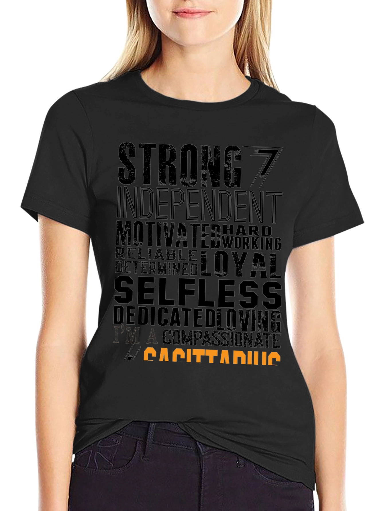 Sagittarius Zodiac Sign T-Shirt - Strong Loyal Selfless