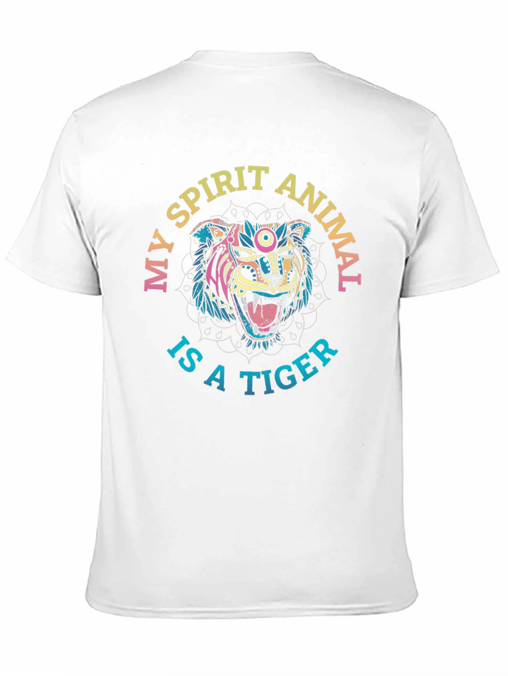 Spirit Animal Tiger Graphic Tee - Mens Black T-Shirt