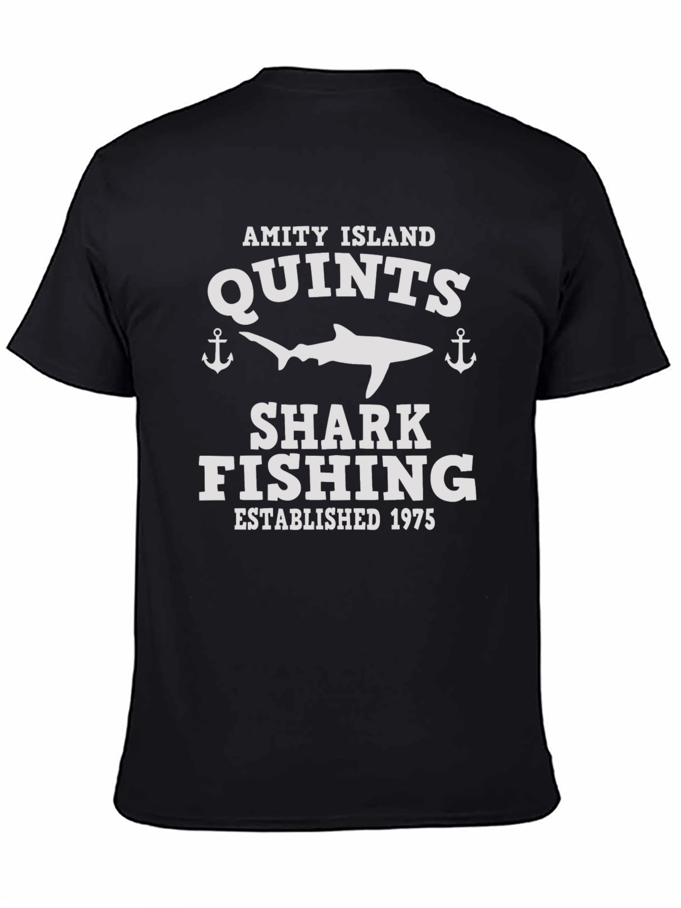 Quints Shark Fishing Black T-Shirt