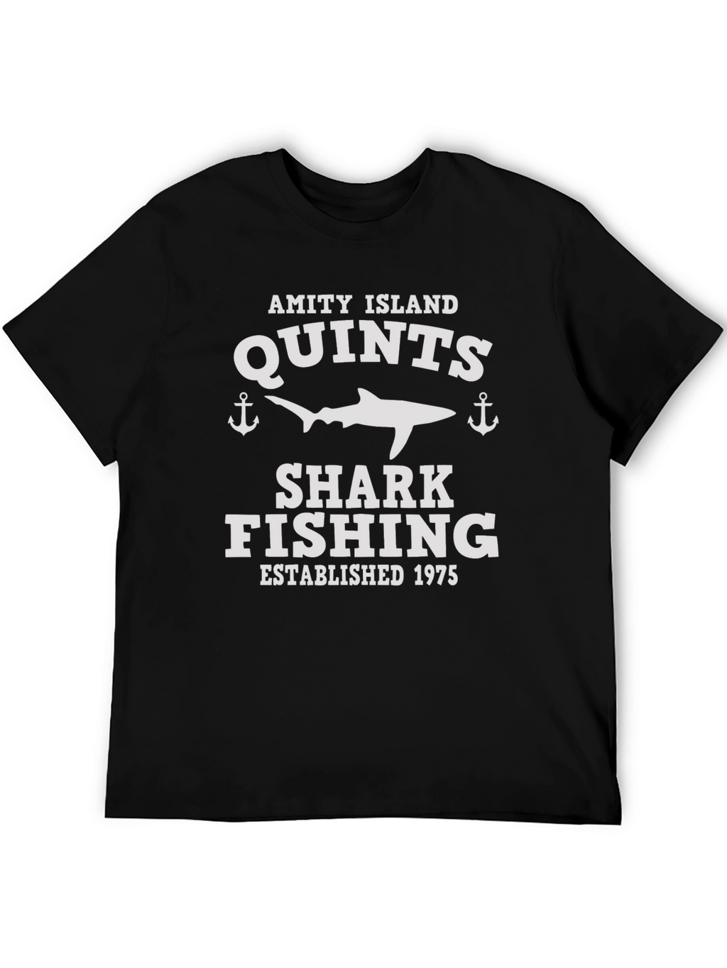 Quints Shark Fishing Black T-Shirt