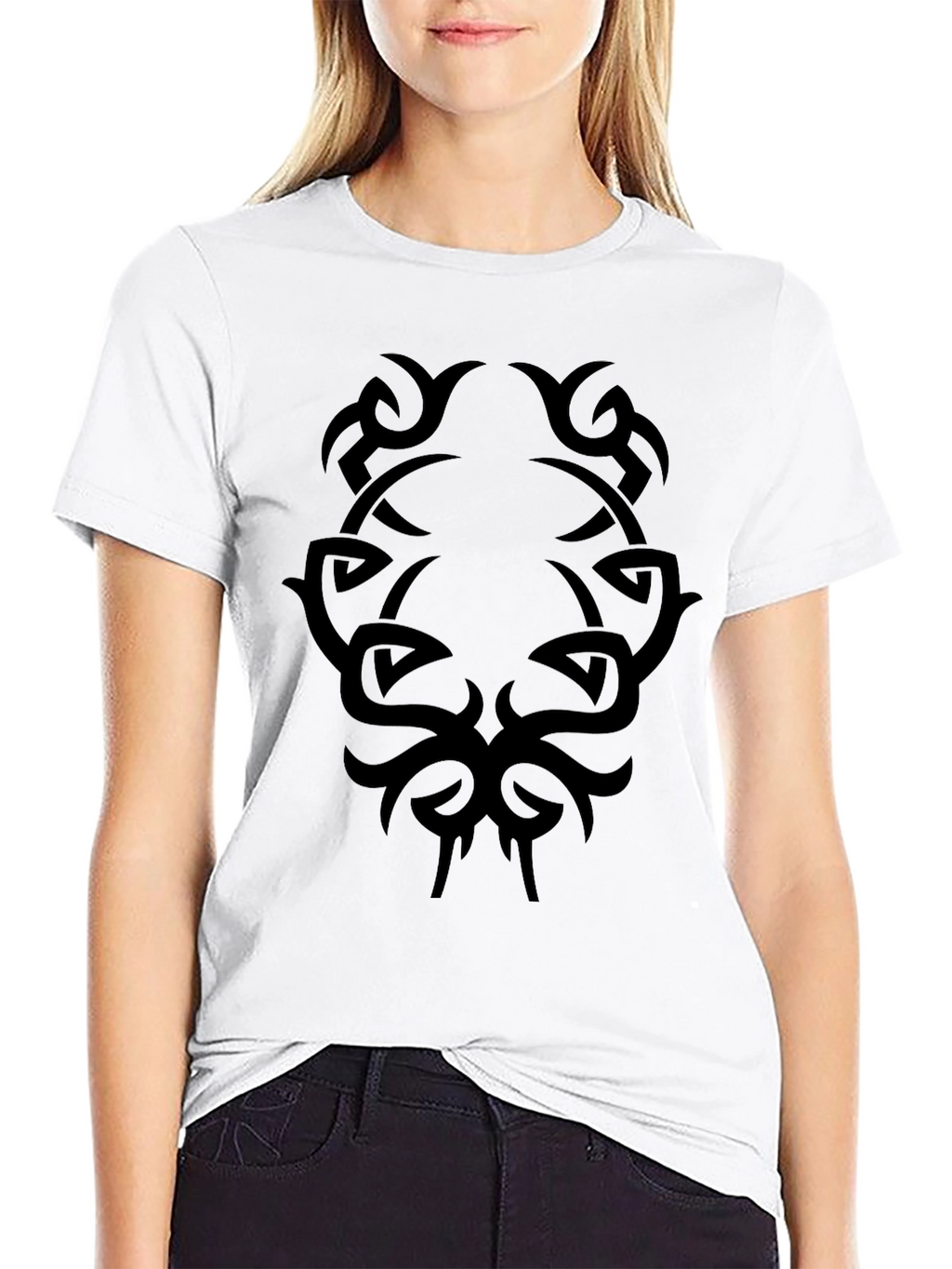 Mens Black Tribal Tattoo Graphic Tee