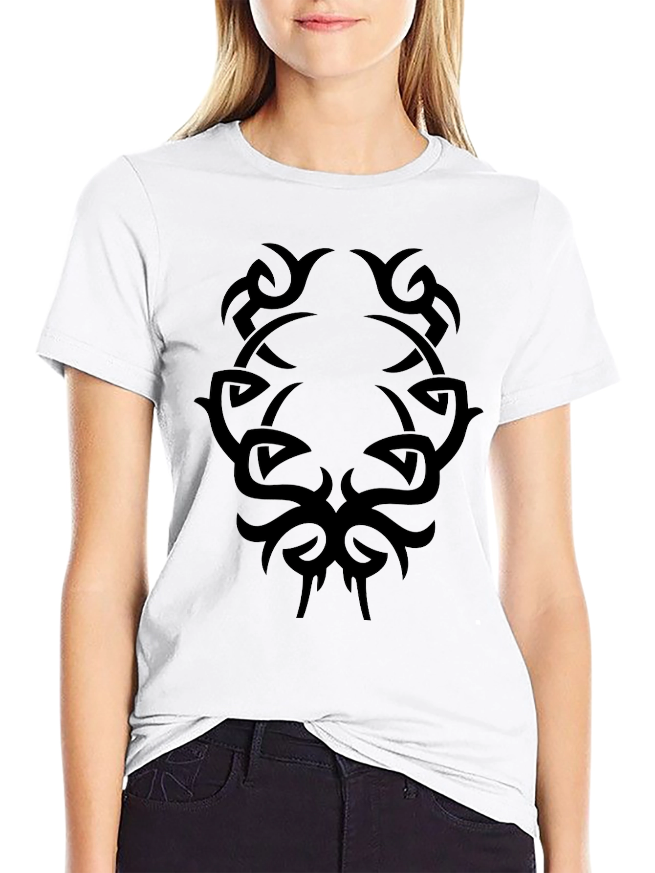Mens Black Tribal Tattoo Graphic Tee