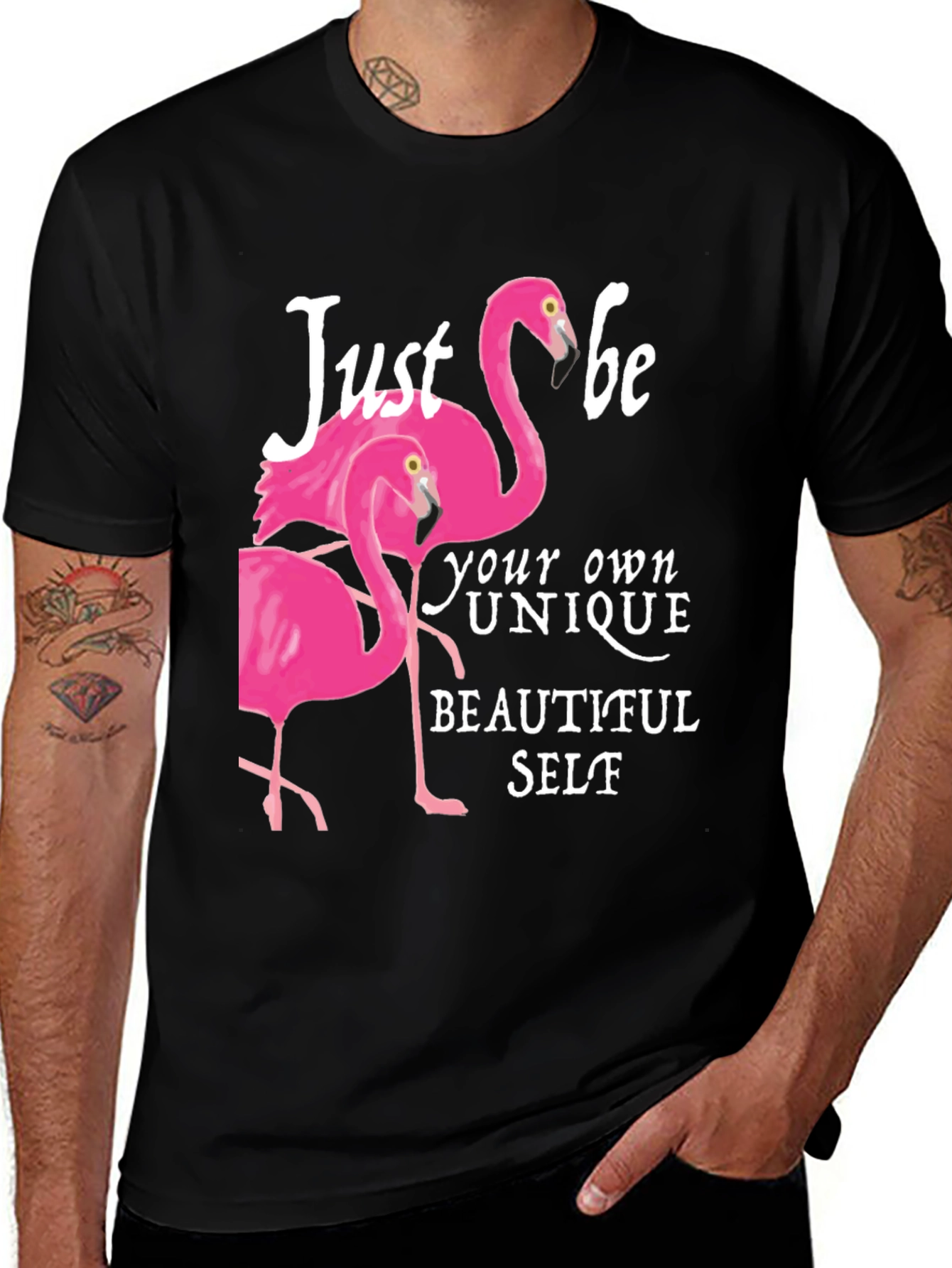 Be Your Own Beautiful Self Flamingo T-Shirt