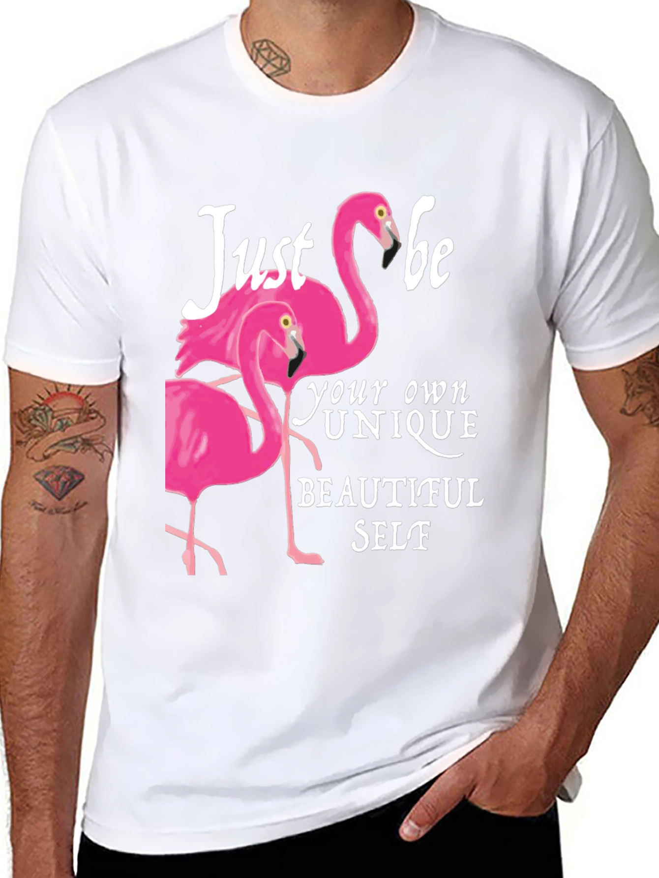 Be Your Own Beautiful Self Flamingo T-Shirt