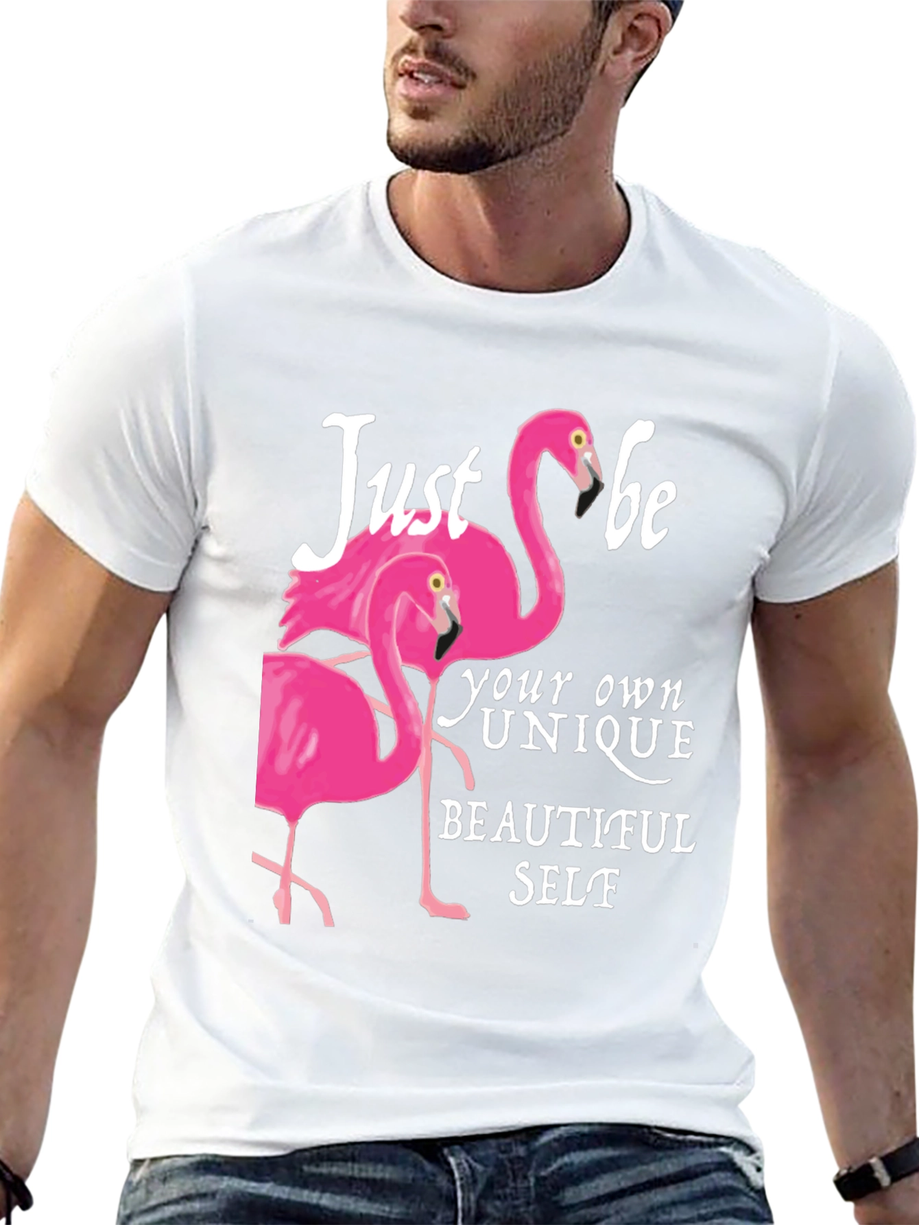 Be Your Own Beautiful Self Flamingo T-Shirt