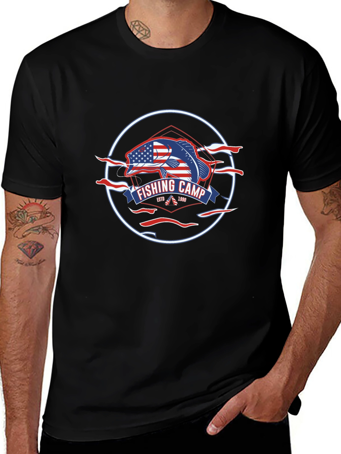 Fishing Camp Patriotic T-Shirt