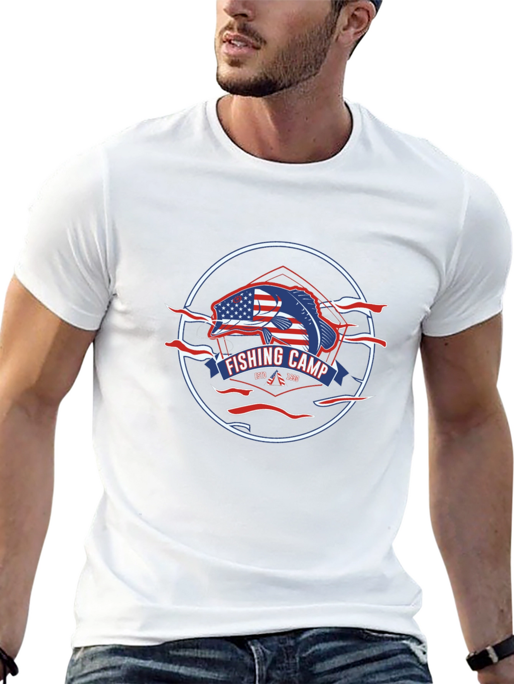 Fishing Camp Patriotic T-Shirt