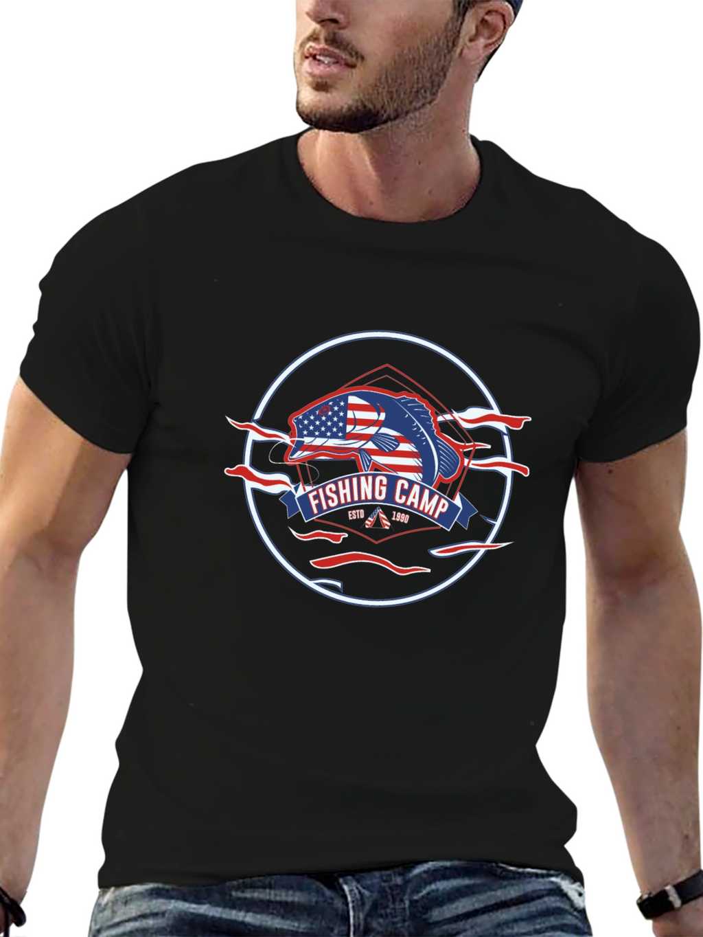 Fishing Camp Patriotic T-Shirt