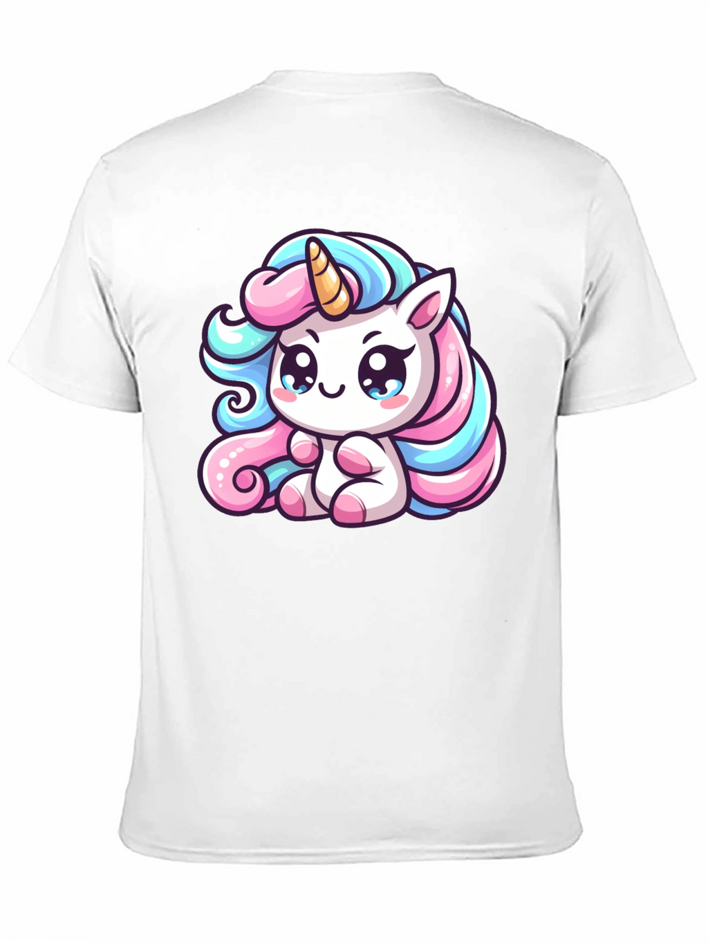 Cute Unicorn Graphic Black Tee Shirt