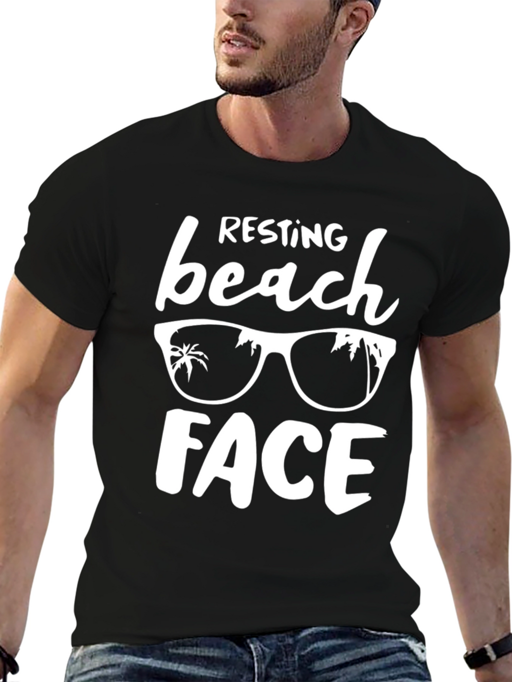 Resting Beach Face T-Shirt - Vacation Ready!