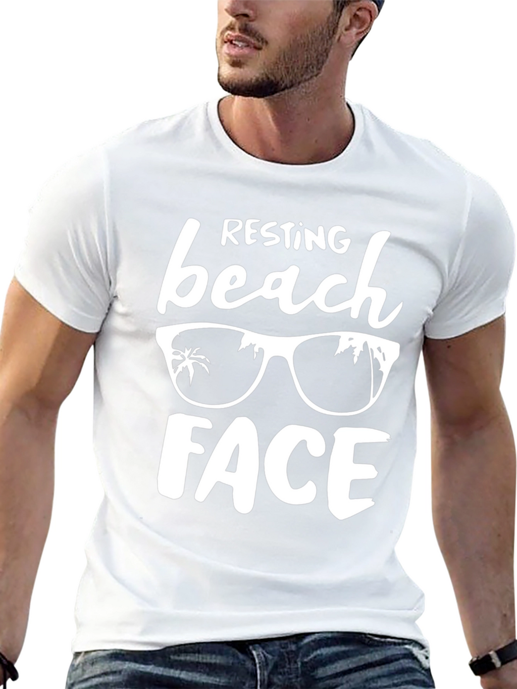 Resting Beach Face T-Shirt - Vacation Ready!