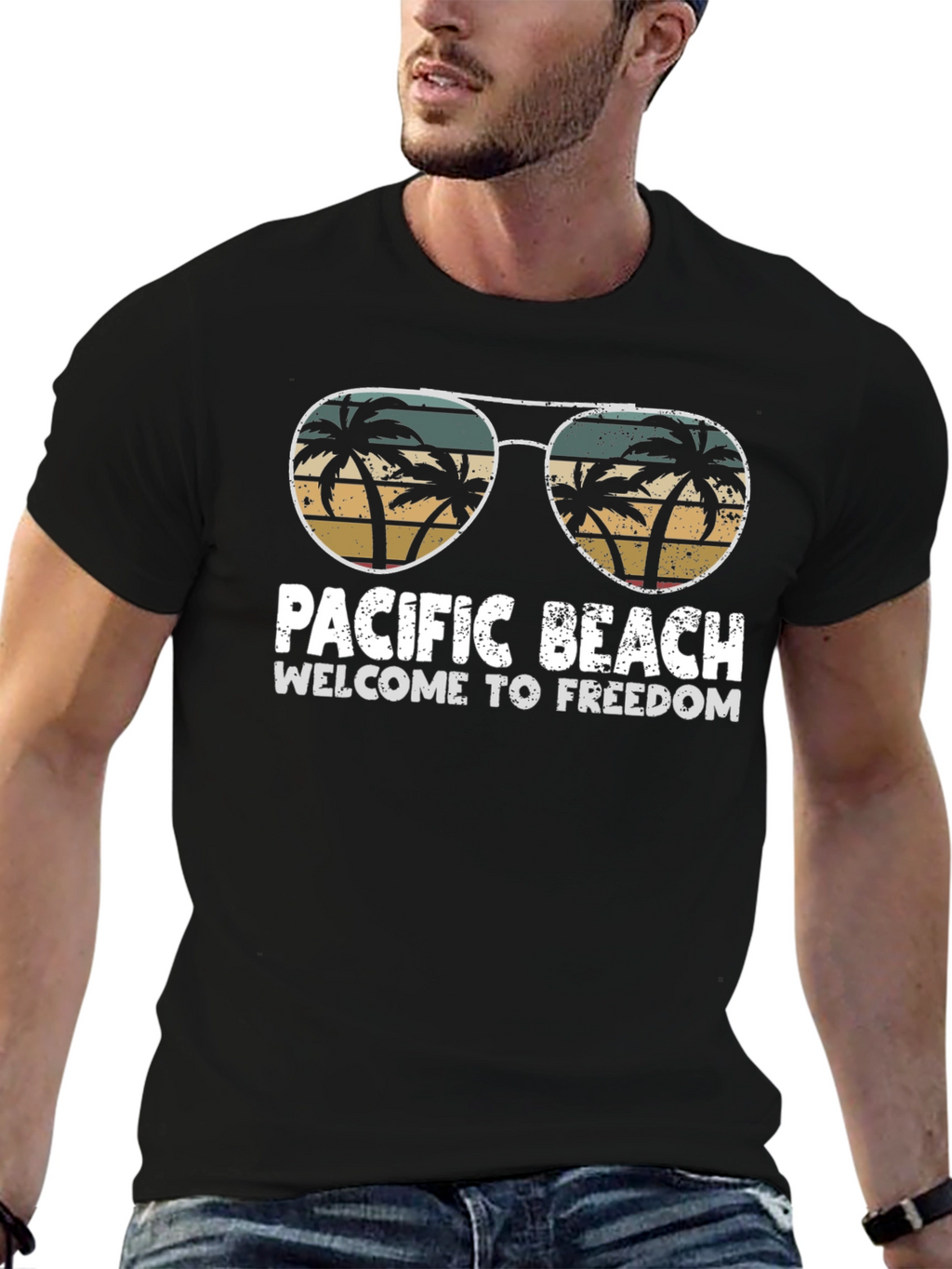 Pacific Beach T-Shirt - Welcome to Freedom