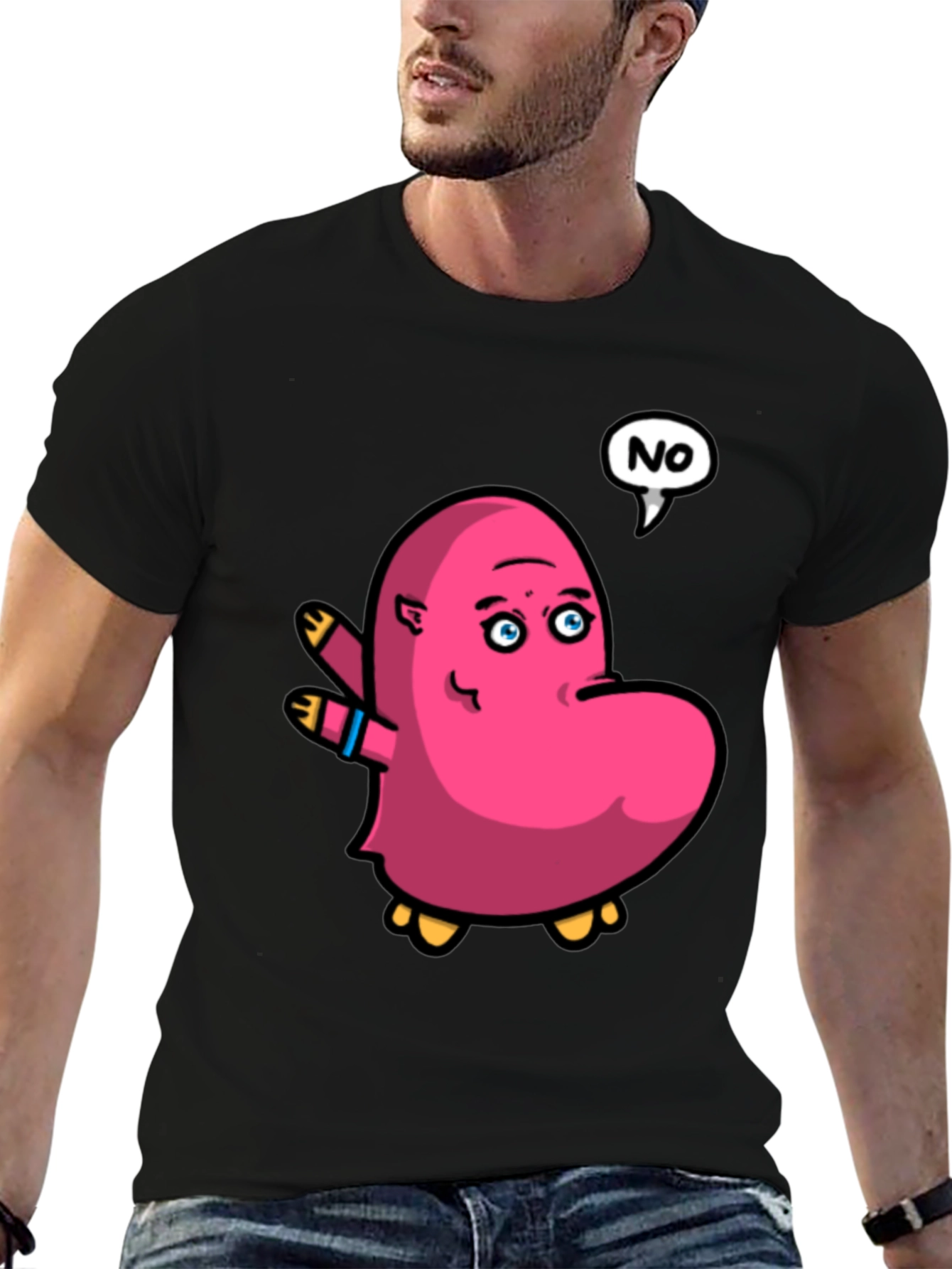 Cartoon NO Graphic Tee