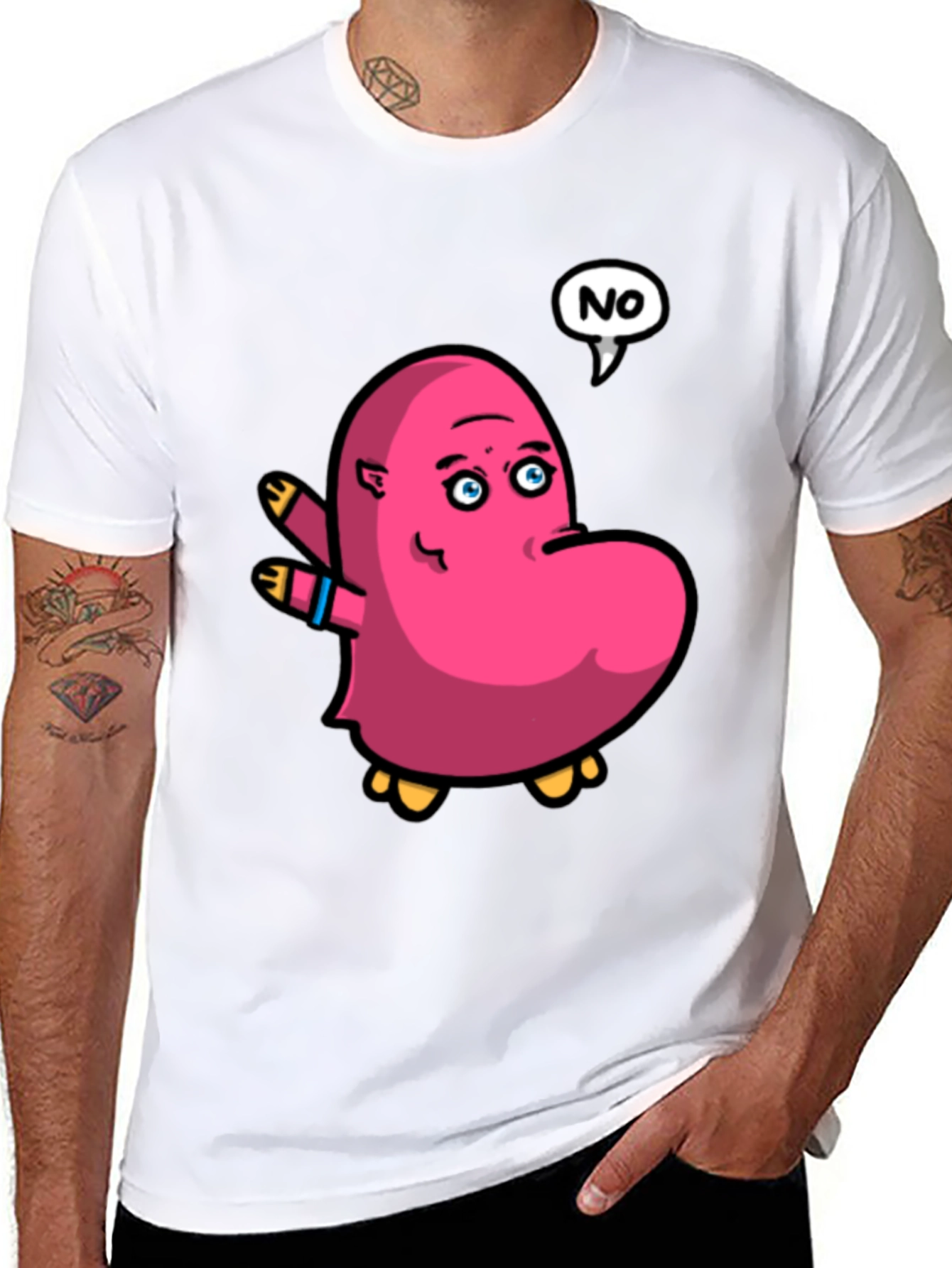 Cartoon NO Graphic Tee
