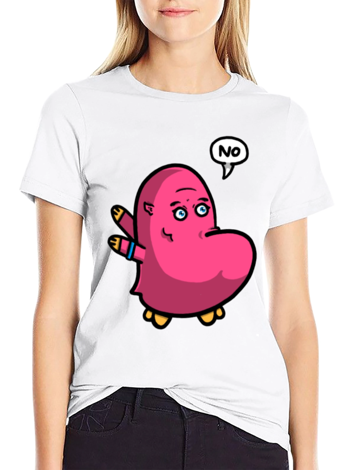 Cartoon NO Graphic Tee